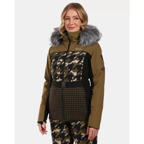  Ženska smučarska jakna KILPI CLAIR-W WL0107KI KAKI 