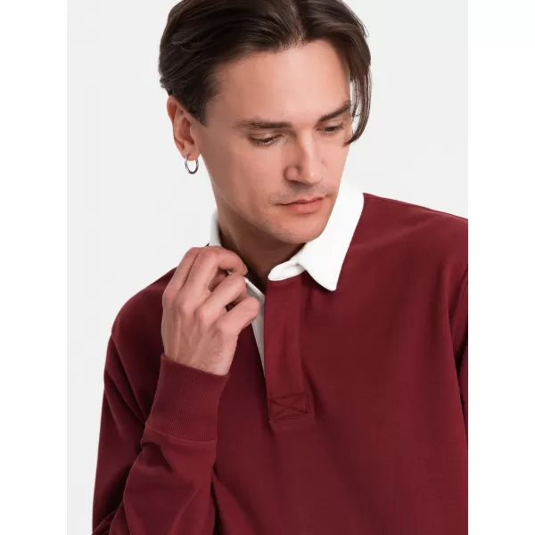  Moška jopica OMBRE OM-SSNZ-0132 MAROON 