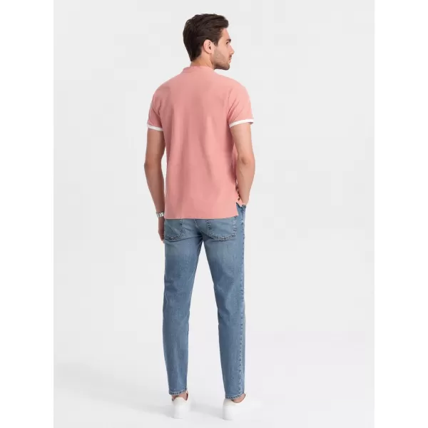  Moška majica s kratkimi rokavi OMBRE OM-TSCT-0156 ROZA 