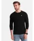 Moška T -majica z dolgim ​​rokavom OMBRE OM-LSCL-0102 ČRN