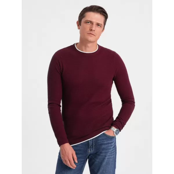  Moški pulover OMBRE OM-SWSW-0103 MAROON 