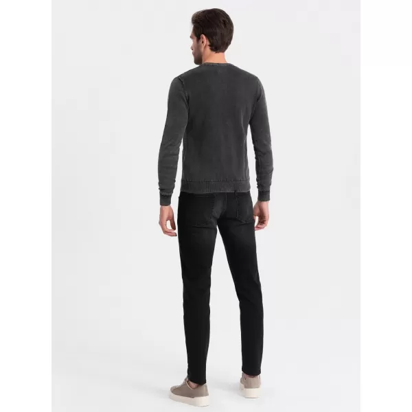  Moški pulover OMBRE OM-SWOS-0108 ČRN 