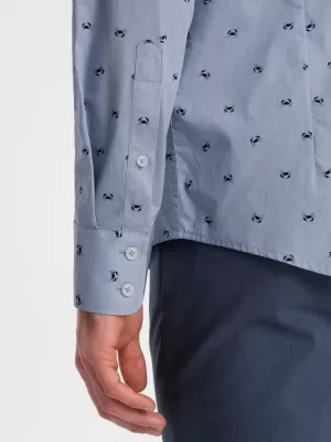 Srajca OMBRE OM-SHCS-0156 SVETLO MODRA