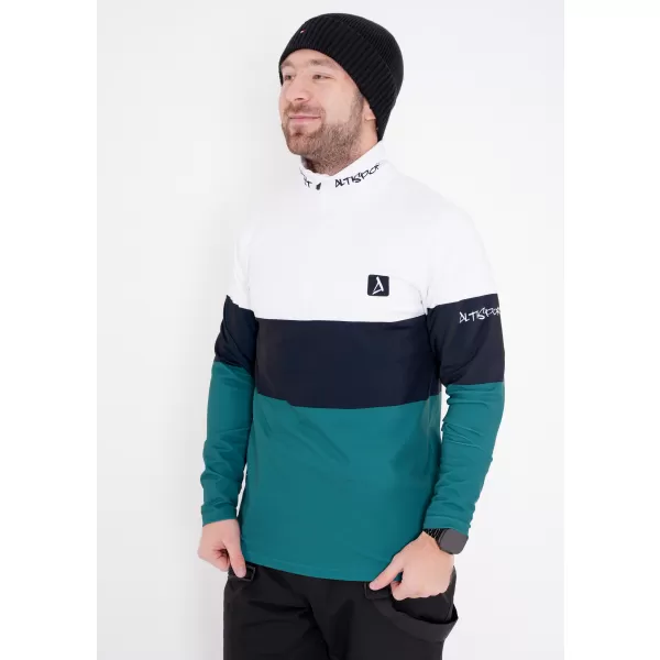  Moški vrhunski funkcionalni termo pulover ALTISPORT VOJ/ALM051TER03 BELO ZELENA 