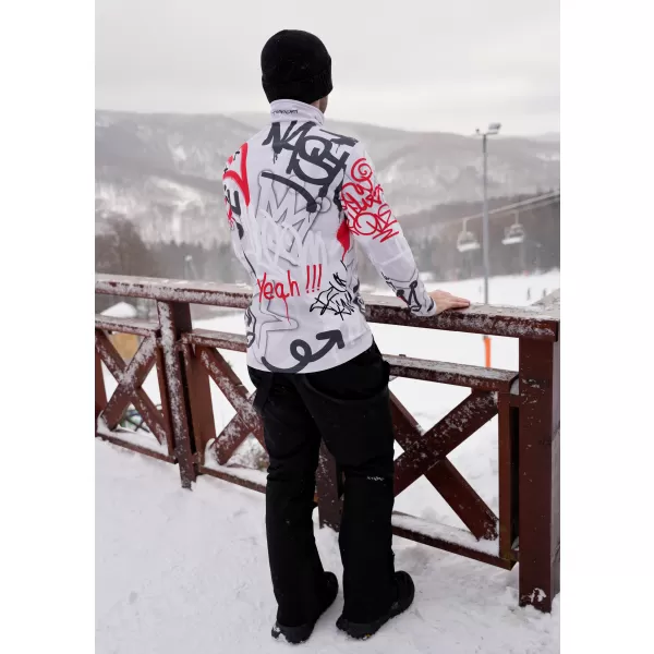  Moški vrhunski funkcionalni termo pulover ALTISPORT VOJ/ALM054TER03 SIVO-RDEČA 