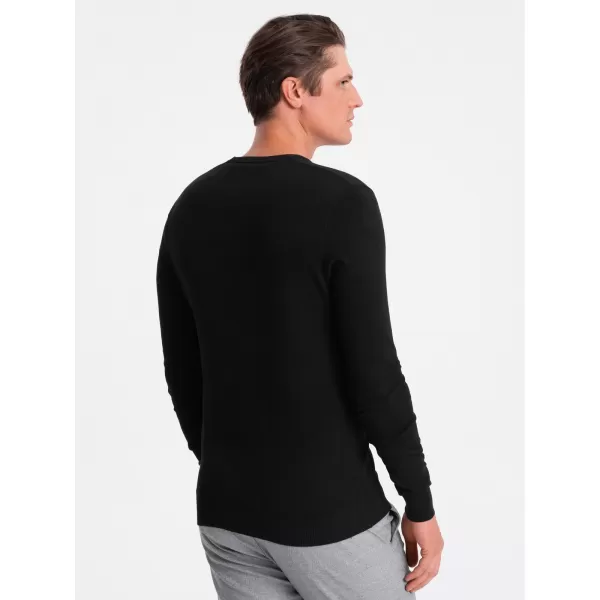  Moški pulover OMBRE OM-SWBS-0107 ČRN 