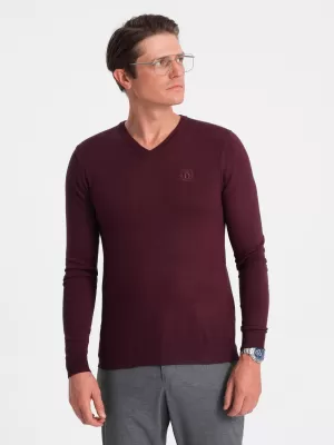 Moški pulover OMBRE OM-SWBS-0107 MAROON