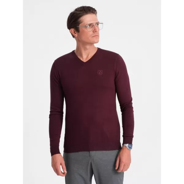  Moški pulover OMBRE OM-SWBS-0107 MAROON 