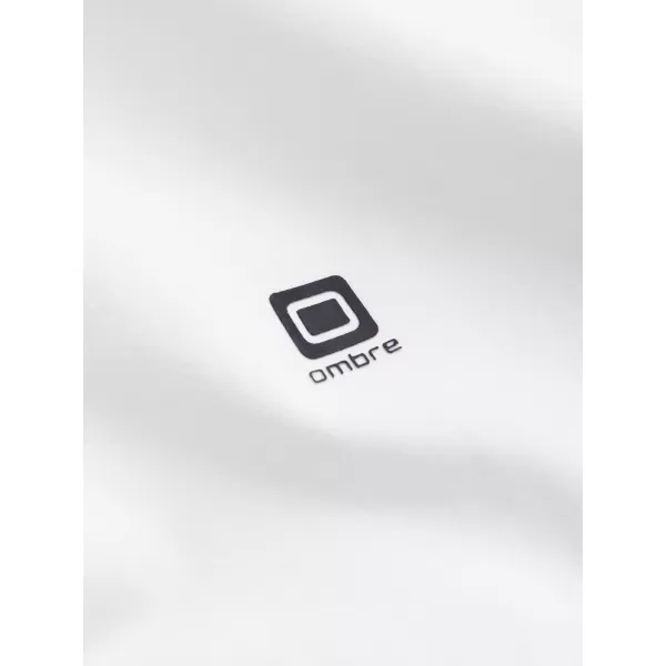  Moška T -majica z dolgim ​​rokavom OMBRE OM-LSCL-0102 BELA 
