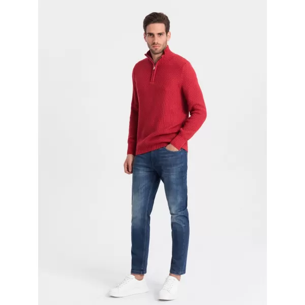  Moški pulover OMBRE OM-SWZS-0105 RDEČA 