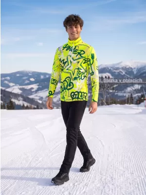 Moški vrhunski funkcionalni termo pulover ALTISPORT VOJ/ALM054TER03 FLUORESCENTNO ZELENA