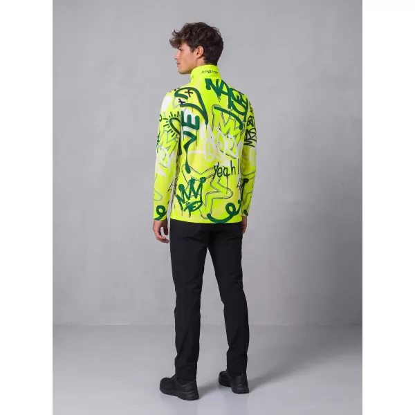  Moški vrhunski funkcionalni termo pulover ALTISPORT VOJ/ALM054TER03 FLUORESCENTNO ZELENA 