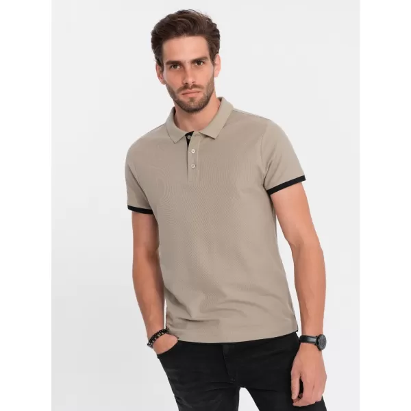  Srajca OMBRE OM-POSS-0113 TEMNO BEŽ 