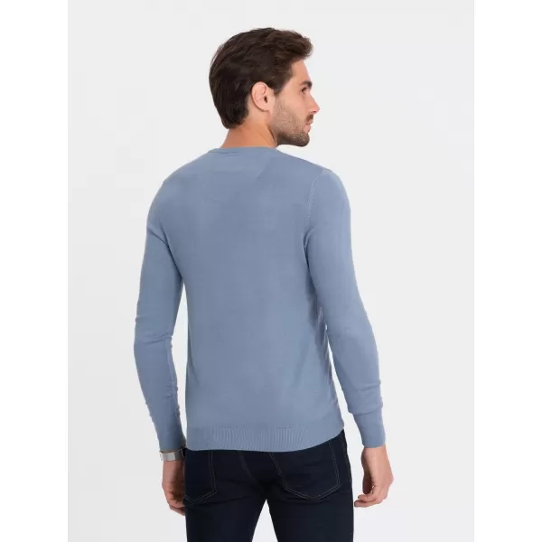  Moški pulover OMBRE OM-SWBS-0106 SVETLO MODRA 