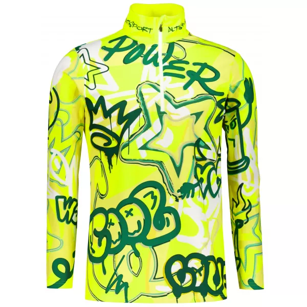  Moški vrhunski funkcionalni termo pulover ALTISPORT VOJ/ALM054TER03 FLUORESCENTNO ZELENA 