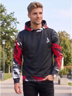 Moški vrhunski funkcionalni pulover ALTISPORT VOJ/ALM039MI01 ČRNA IN RDEČA
