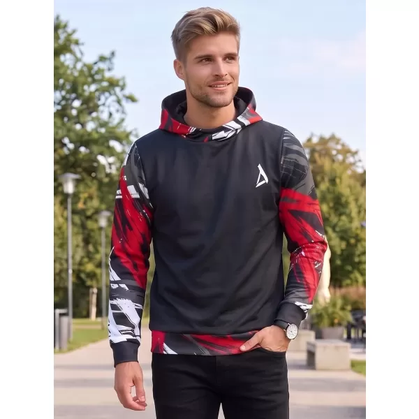  Moški vrhunski funkcionalni pulover ALTISPORT VOJ/ALM039MI01 ČRNA IN RDEČA 
