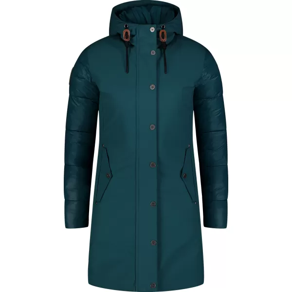  Ženski zimski plašč NORDBLANC WARMHUG NBWJL8073 TEMNO ZELENA 