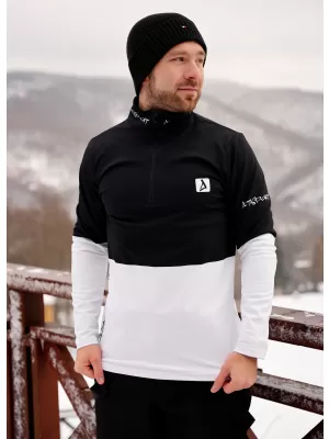 Moški vrhunski funkcionalni termo pulover ALTISPORT VOJ/ALM051TER03 ČRNO-BELO