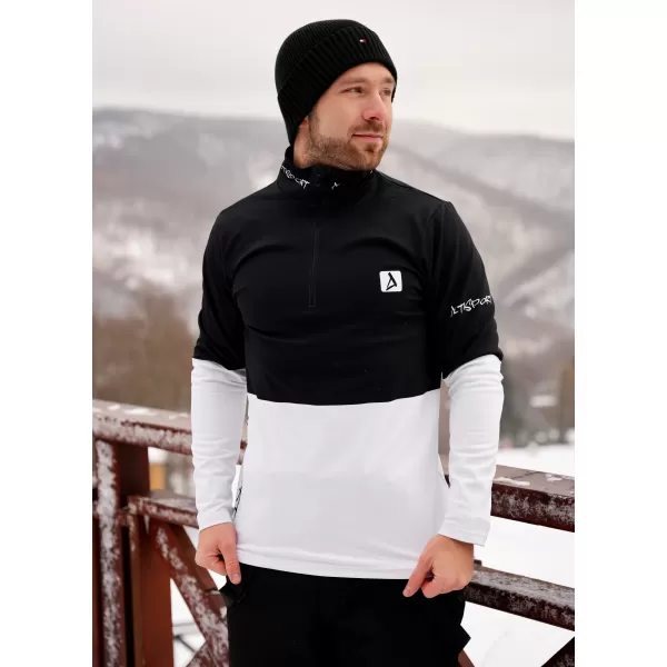  Moški vrhunski funkcionalni termo pulover ALTISPORT VOJ/ALM051TER03 ČRNO-BELO 