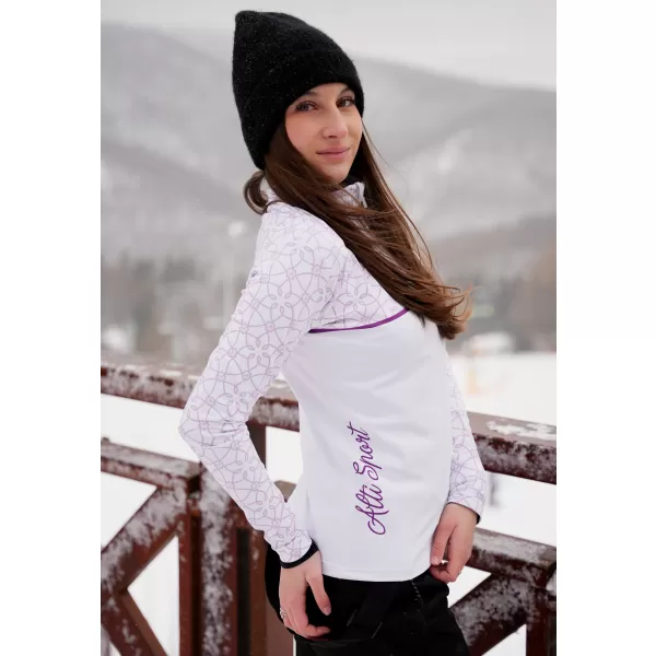  Ženska premium funkcionalna termo jopica ALTISPORT VOJ/ALW053TER03 BELA/VIJOLIČNA 