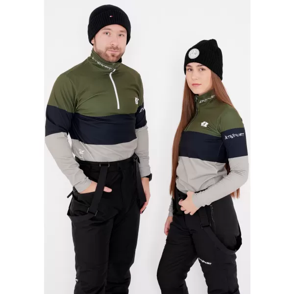  Moški vrhunski funkcionalni termo pulover ALTISPORT VOJ/ALM051TER03 KAKI 