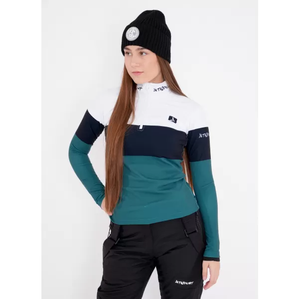  Ženska premium funkcionalna termo jopica ALTISPORT VOJ/ALW051TER03 BELO ZELENA 