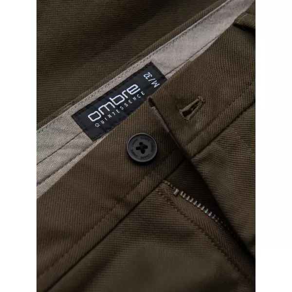  Hlače OMBRE OM-PACP-0190 TEMNO OLJČNO ZELENO 