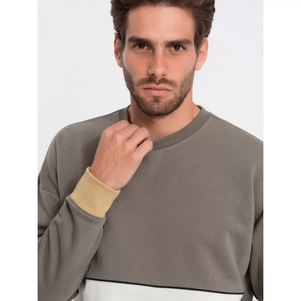  Moška jopica OMBRE OM-SSNZ-0130 KHAKI 