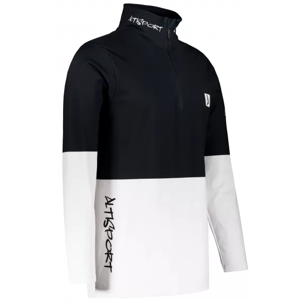  Moški vrhunski funkcionalni termo pulover ALTISPORT VOJ/ALM051TER03 ČRNO-BELO 
