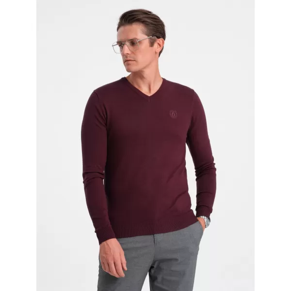 Moški pulover OMBRE OM-SWBS-0107 MAROON 