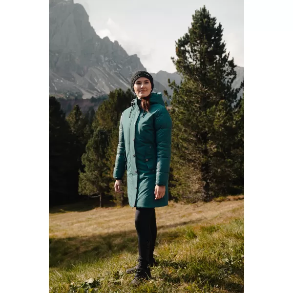  Ženski zimski plašč NORDBLANC WARMHUG NBWJL8073 TEMNO ZELENA 