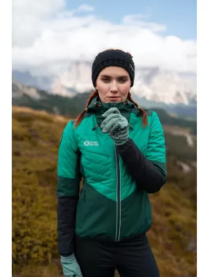 Ženska športna jakna NORDBLANC ICEBERGS NBWJL8112 TEMNO ZELENA