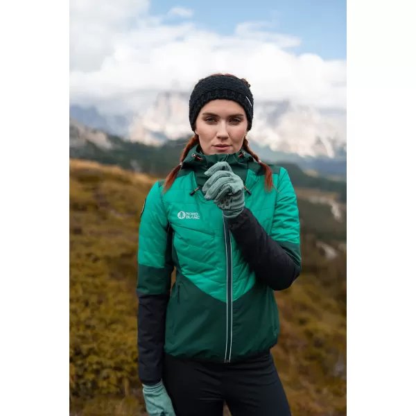  Ženska športna jakna NORDBLANC ICEBERGS NBWJL8112 TEMNO ZELENA 