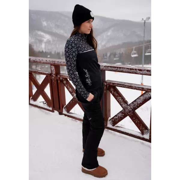  Ženska premium funkcionalna termo jopica ALTISPORT VOJ/ALW053TER03 ČRNO-BELO 