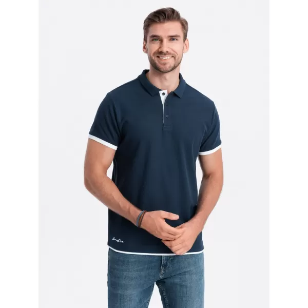 Srajca OMBRE OM-POSS-0113 MORNARSKO MODRO 