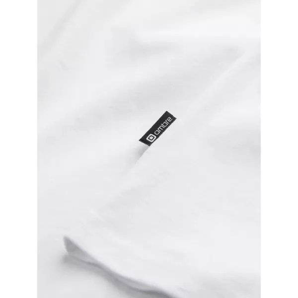  Moška T -majica z dolgim ​​rokavom OMBRE OM-LSBL-0106 BELA 