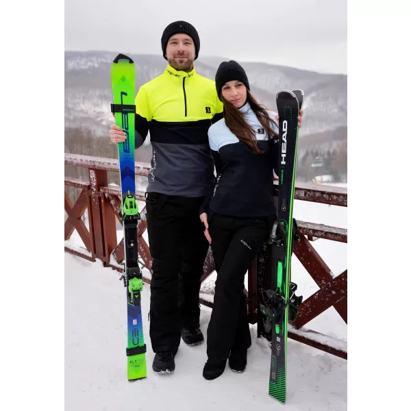  Pánská funkční termo mikina premium ALTISPORT VOJ/ALM051TER03 NEON YELLOW/ŠEDÁ 