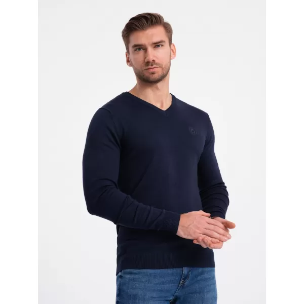  Moški pulover OMBRE OM-SWBS-0107 MORNARSKO MODRO 