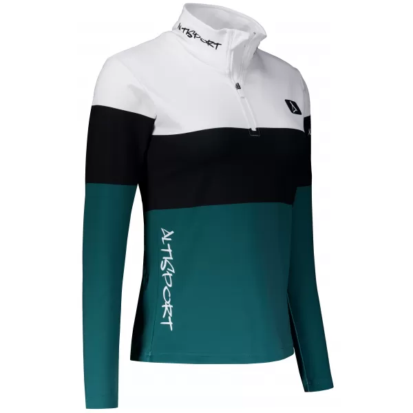  Ženska premium funkcionalna termo jopica ALTISPORT VOJ/ALW051TER03 BELO ZELENA 