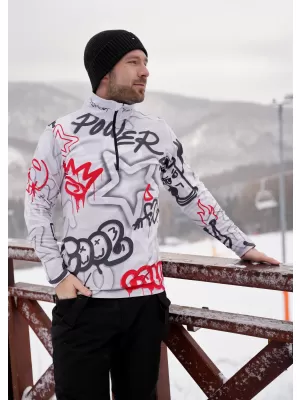 Moški vrhunski funkcionalni termo pulover ALTISPORT VOJ/ALM054TER03 SIVO-RDEČA