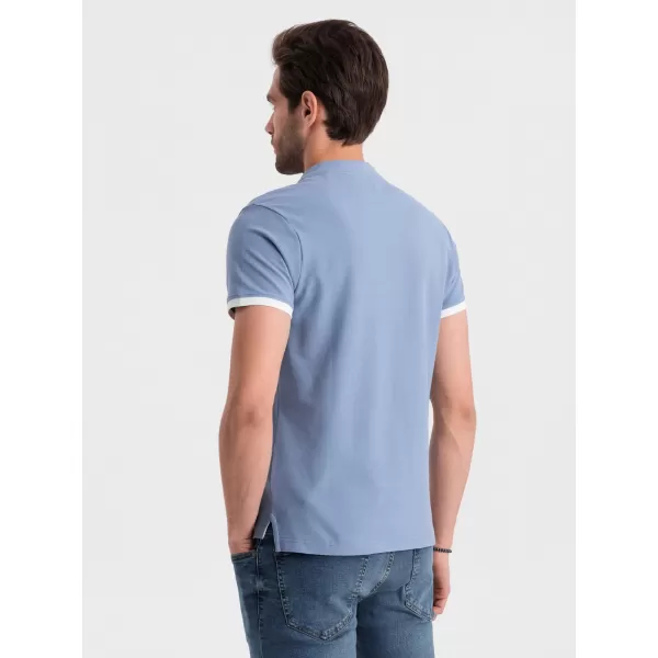  Moška majica s kratkimi rokavi OMBRE OM-TSCT-0156 MODRA 