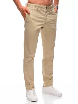 Hlače EDOTI P1359 TEMNO BEŽ