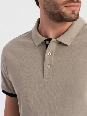 Srajca OMBRE OM-POSS-0113 TEMNO BEŽ