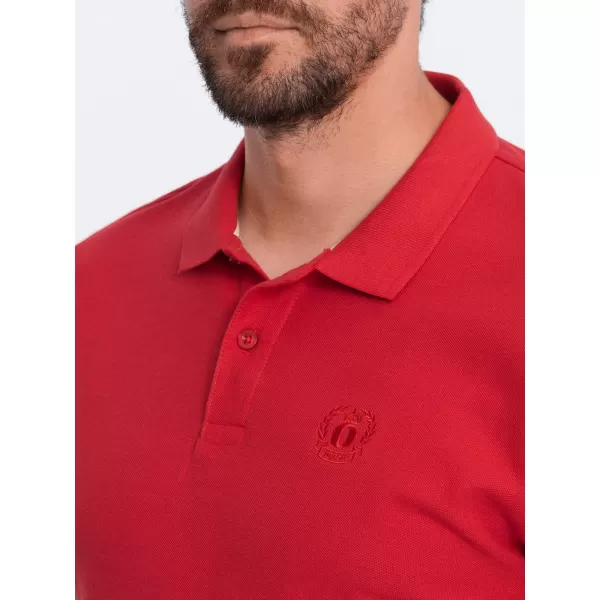  Moška T -majica z ovratnikom OMBRE S1374 RDEČA 