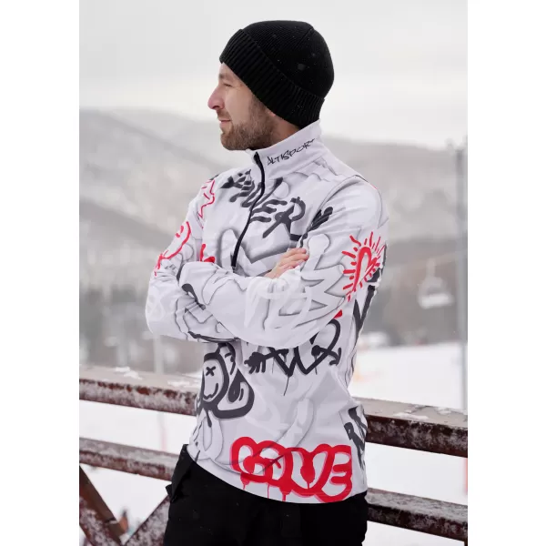  Moški vrhunski funkcionalni termo pulover ALTISPORT VOJ/ALM054TER03 SIVO-RDEČA 