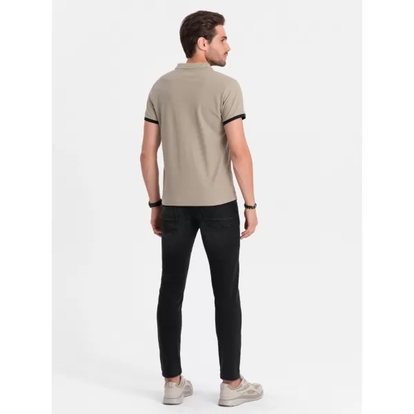  Srajca OMBRE OM-POSS-0113 TEMNO BEŽ 