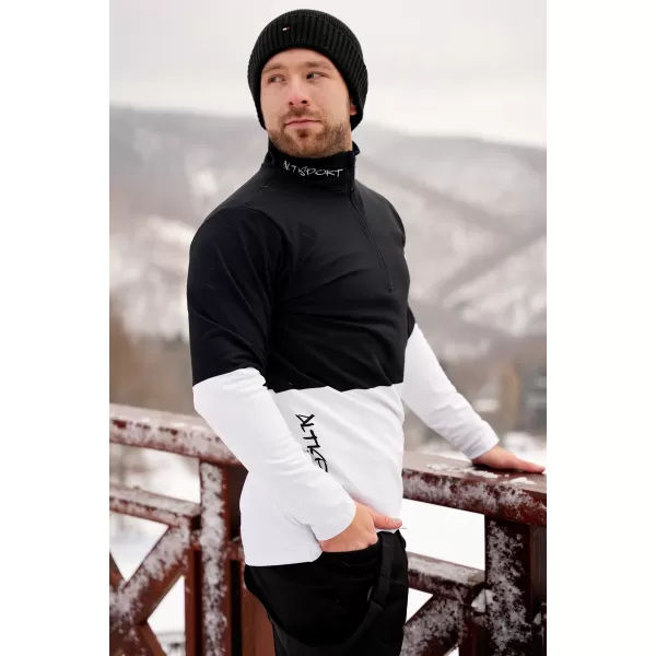  Moški vrhunski funkcionalni termo pulover ALTISPORT VOJ/ALM051TER03 ČRNO-BELO 