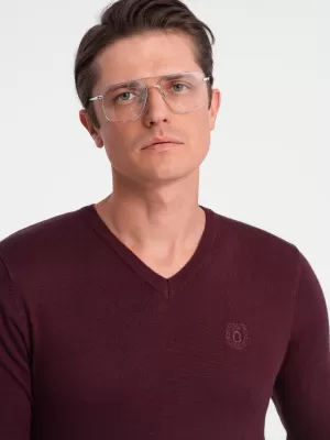Moški pulover OMBRE OM-SWBS-0107 MAROON