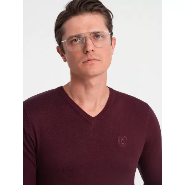  Moški pulover OMBRE OM-SWBS-0107 MAROON 